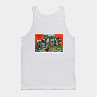 Greetings from the Ozarks - Vintage Large Letter Postcard Tank Top